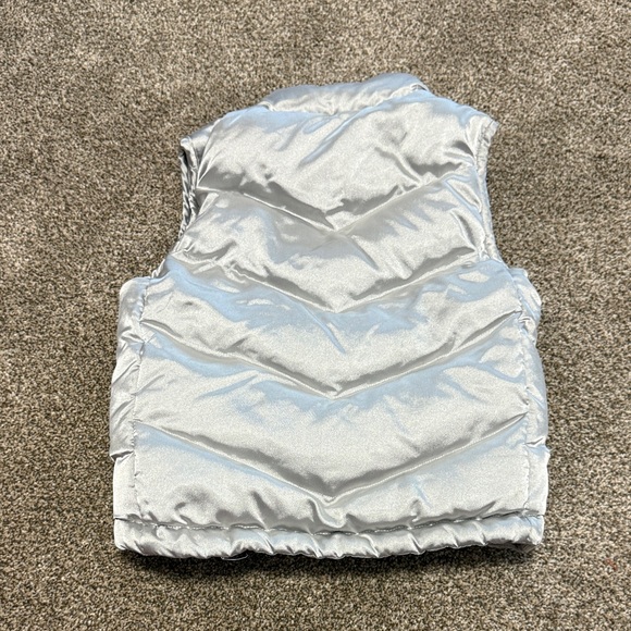 GAP Metallic Silver Vest with Light Blue Lining - Picture 12 of 13